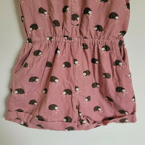 Mini Boden Pink Hedgehog Short Romper - Picture 2 of 6